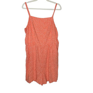 Old Navy orange romper with adjustable straps. Size XL